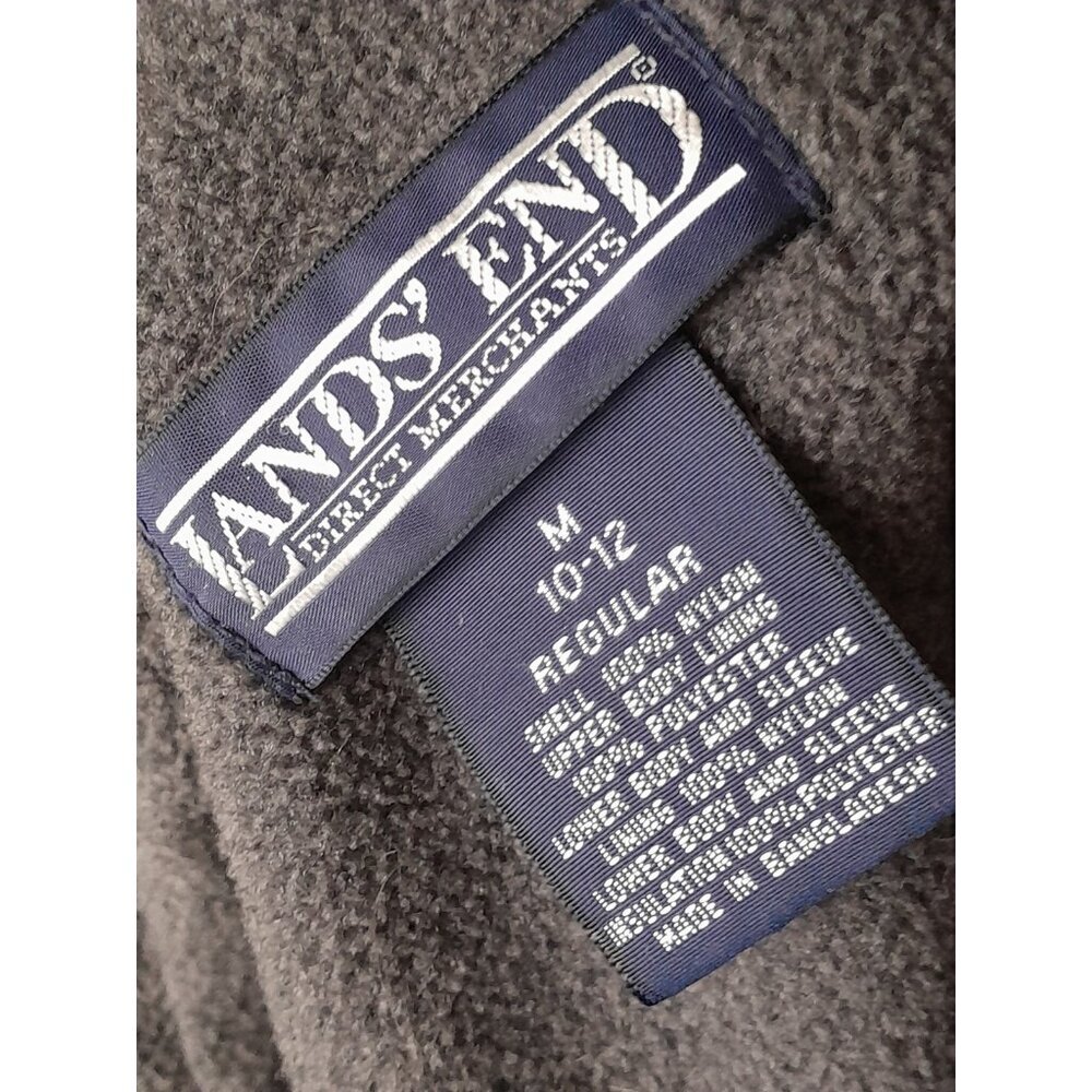 Vtg Lands End Womens Aircore 200 Fleece Lined Mid Length Parka Coat Medium Blue - Picture 7 of 11